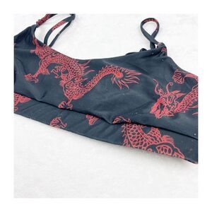BUY 1 GET 1 FREE black and red dragon bra medium